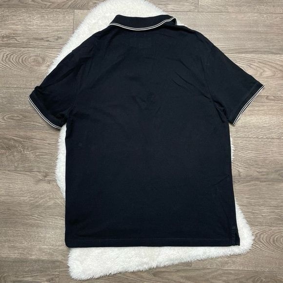 Armani Jeans AJ Mens Small Or Womens Large Black Short Sleeve Polo Shirt - Picture 4 of 7